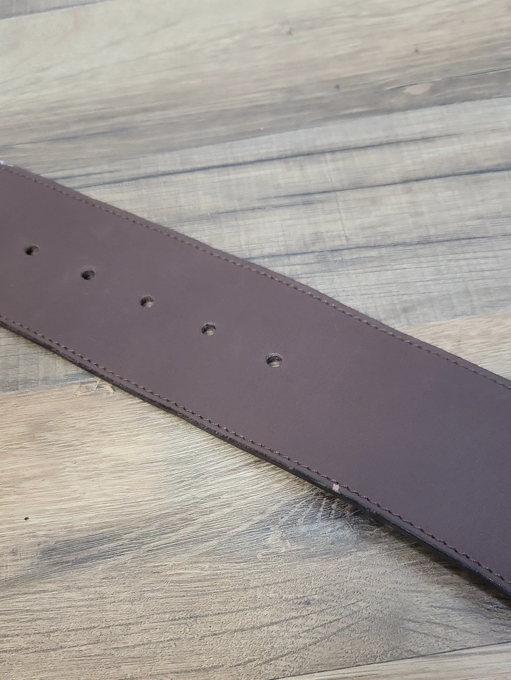 LINEA PELLE MIRA K Designer Brown Wide Ornate Brushed Gold Buckle Belt